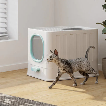 Folding Enclosed Cat Litter Box